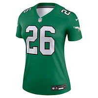 Women's Nike Saquon Barkley  Kelly Green Philadelphia Eagles Legend Player Performance Top