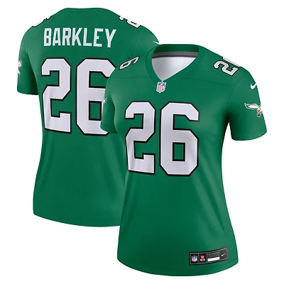 Women's Nike Saquon Barkley  Kelly Green Philadelphia Eagles Legend Player Performance Top