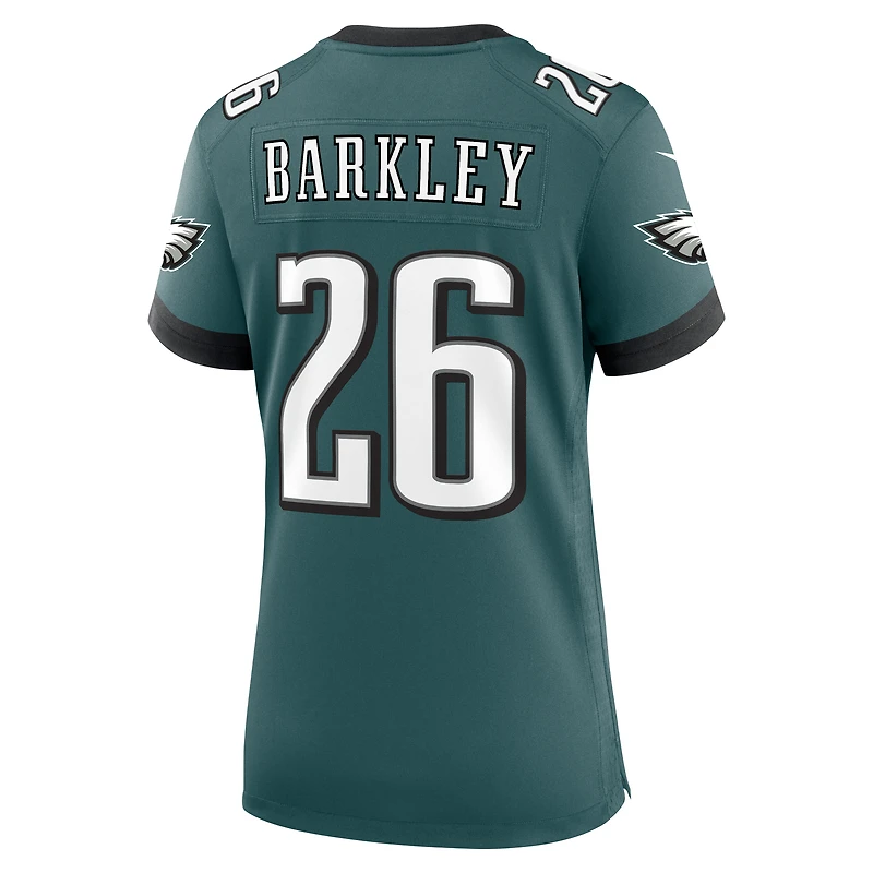 Maillot de joueur match Nike Saquon Barkley vert minuit pour femme des Eagles Philadelphie