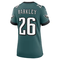 Maillot de joueur match Nike Saquon Barkley vert minuit pour femme des Eagles Philadelphie