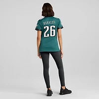 Maillot de joueur match Nike Saquon Barkley vert minuit pour femme des Eagles Philadelphie