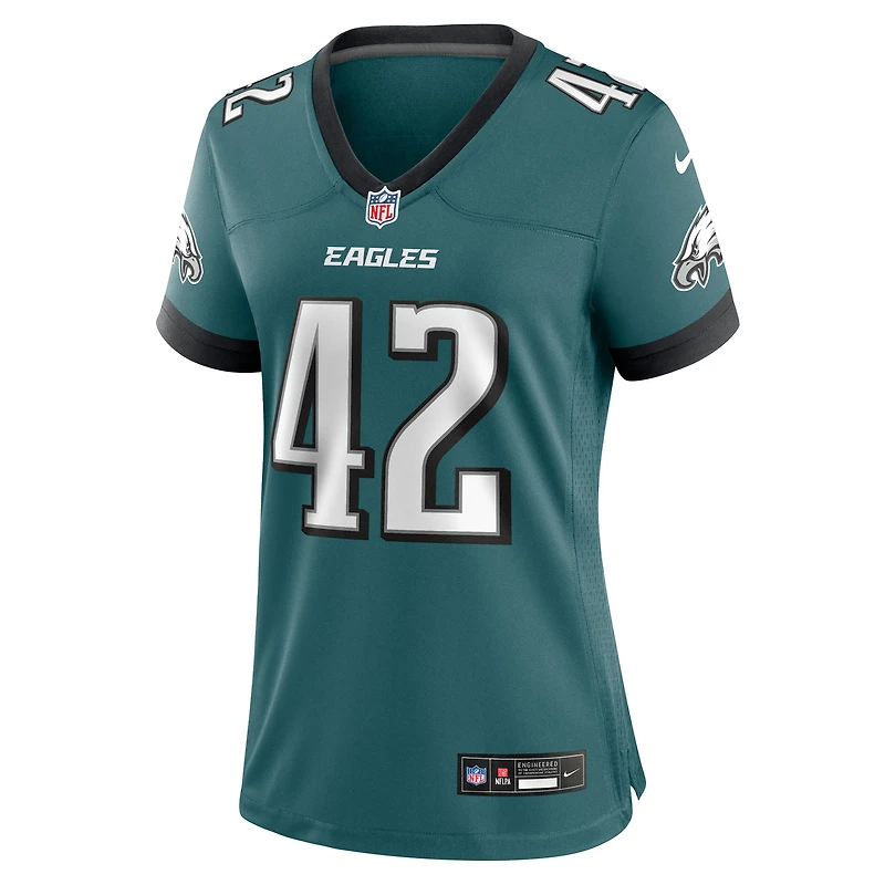 Women's Nike Smael Mondon Jr. Midnight Green Philadelphia Eagles Team Game Jersey