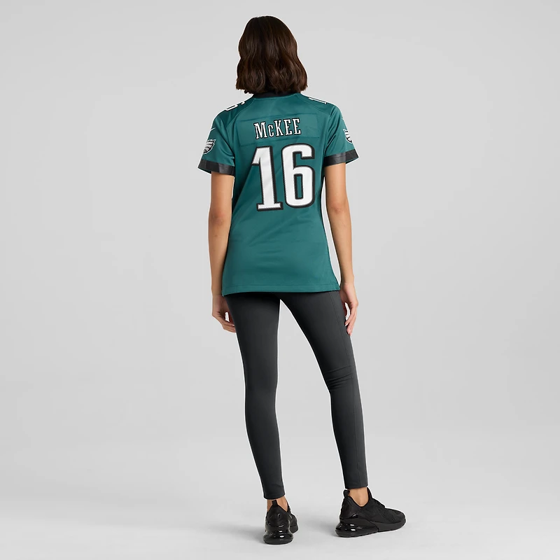 Maillot de match Nike Tanner McKee pour femme, vert nuit, Philadelphia Eagles