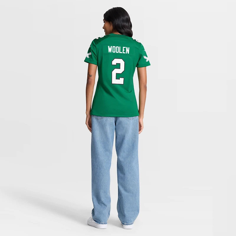 Maillot de match Nike Tariq en laine vert nuit pour femme, Philadelphia Eagles