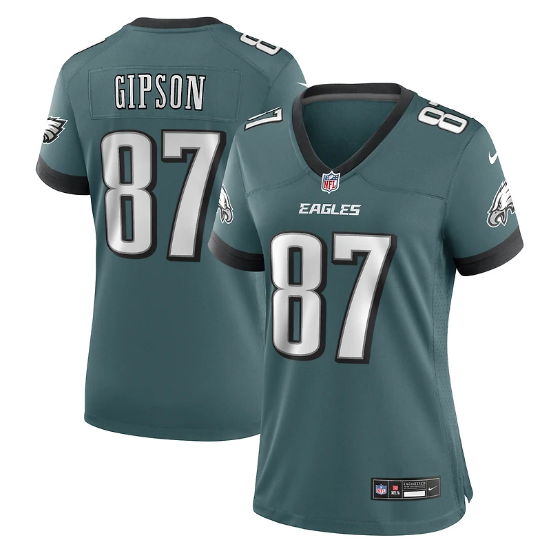 Maillot Nike Xavier Gipson pour femme, vert nuit, Philadelphia Eagles Team Game