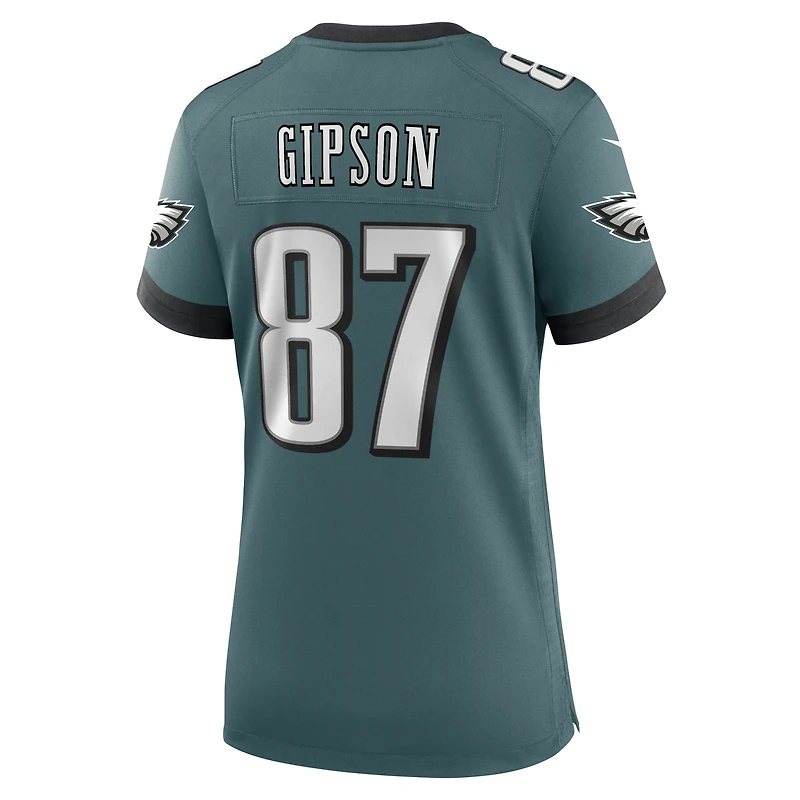 Maillot Nike Xavier Gipson pour femme, vert nuit, Philadelphia Eagles Team Game