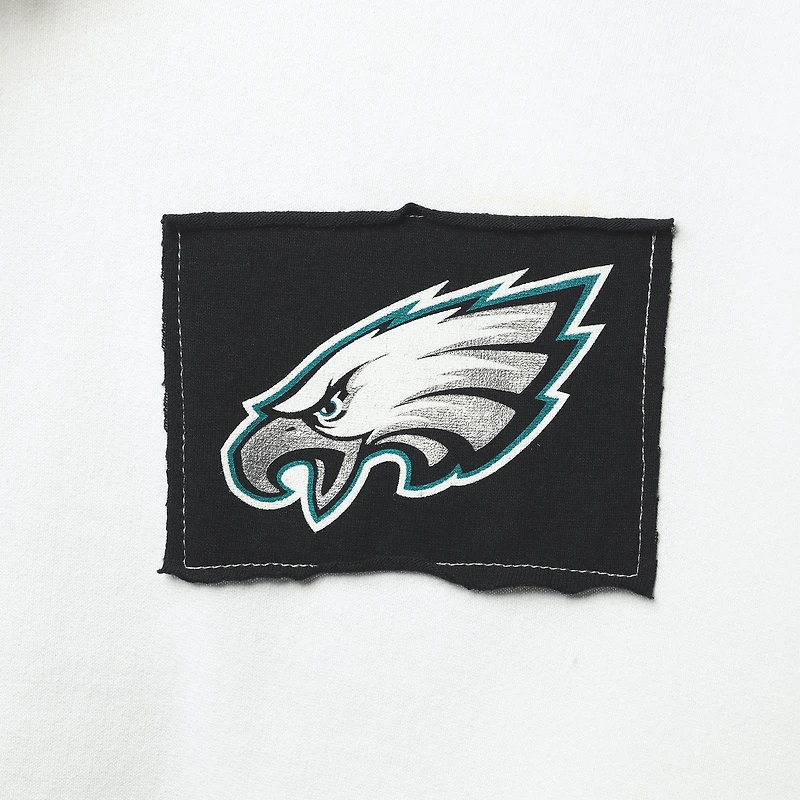 Women's Refried Apparel White Philadelphia Eagles Sustainable Crop Dolman Pullover Hoodie