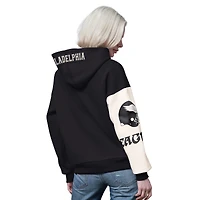 Women's Starter  Black Philadelphia Eagles 4th Down Full-Zip Hoodie