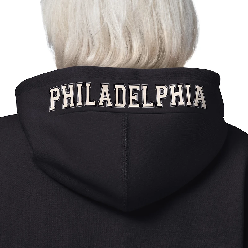 Women's Starter Black Philadelphia Eagles 4th Down Full-Zip Hoodie