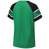 Haut raglan à blocs de couleurs pour femme, vert Kelly, Philadelphia Eagles, premier tour