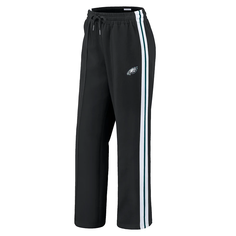 Pantalon droit color-block noir à imprimé Philadelphia Eagles pour femme WEAR by Erin Andrews