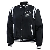 Women's WEAR by Erin Andrews  Black Philadelphia Eagles Full-Snap Bomber Jacket