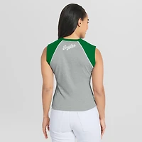 Women's WEAR by Erin Andrews  Heather Gray Philadelphia Eagles Cropped Raglan Tank Top
