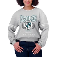 Women's WEAR by Erin Andrews Heather Gray Philadelphia Eagles Pullover Sweatshirt