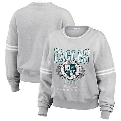Sweat-shirt à capuche gris chiné pour femme WEAR by Erin Andrews des Philadelphia Eagles