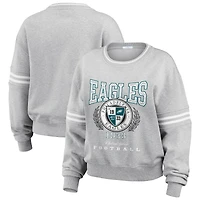 Sweat-shirt à capuche gris chiné pour femme WEAR by Erin Andrews des Philadelphia Eagles