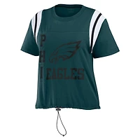 T-shirt cintré à blocs de couleurs vert nuit Philadelphia Eagles pour femme WEAR by Erin Andrews
