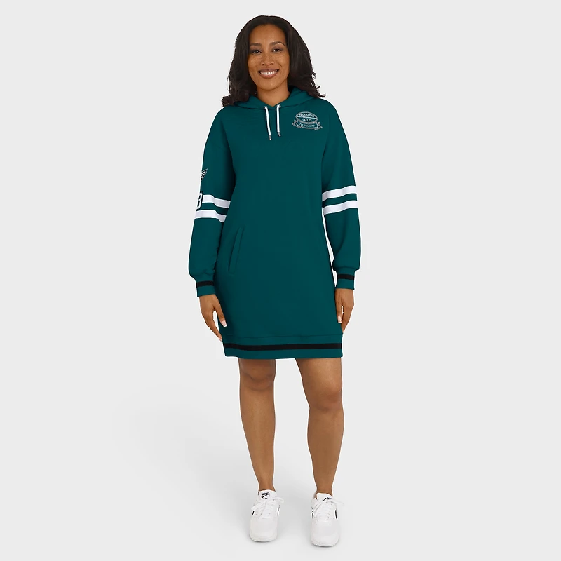 Robe à capuche vert nuit des Philadelphia Eagles pour femme par Erin Andrews