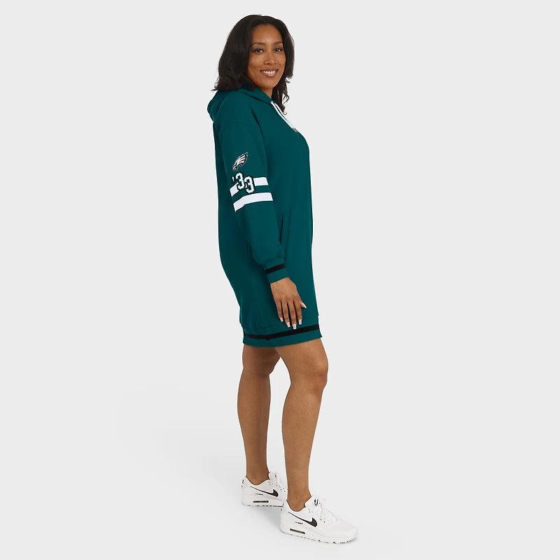 Robe à capuche vert nuit des Philadelphia Eagles pour femme par Erin Andrews