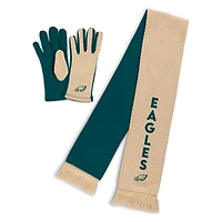 Women's WEAR by Erin Andrews Philadelphia Eagles Tonal Microcheck Scarf & Glove Set
