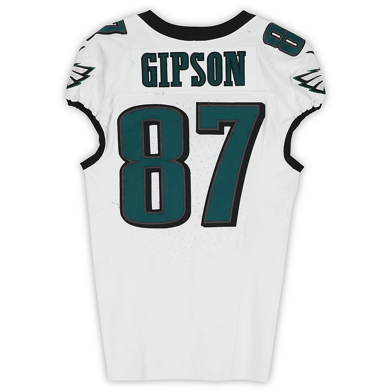 Xavier Gipson Philadelphia Eagles Game-Used #87 White Jersey vs. Green Bay Packers on November 10, 2025