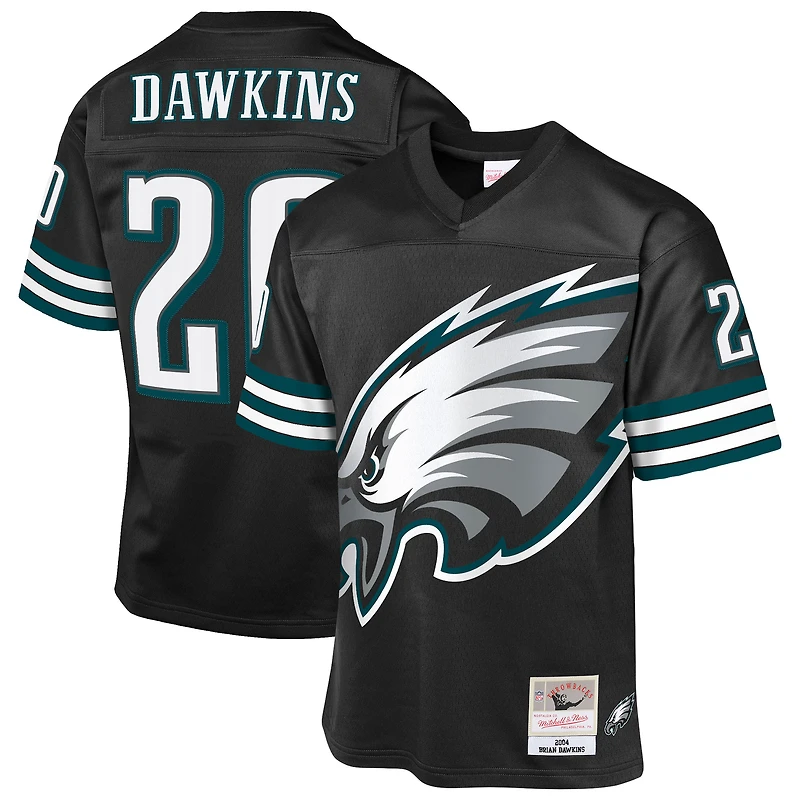 Youth Mitchell & Ness Brian Dawkins Black Philadelphia Eagles 2004 Throwback Fashion Jersey