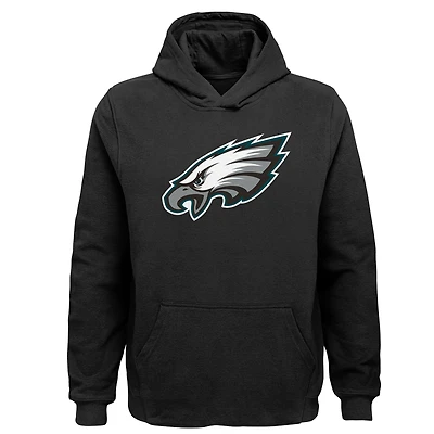 Sweat à capuche noir avec logo de l'équipe des Eagles Philadelphie pour jeunes