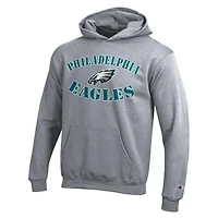 Youth Champion  Gray Philadelphia Eagles Powerblend Fleece Hoodie