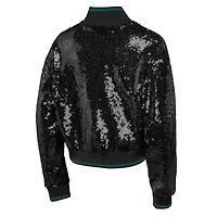 Veste à paillettes Glam Squad noire pour jeune fille Outerstuff des Philadelphia Eagles