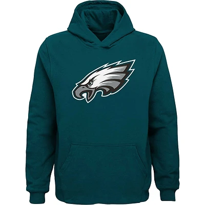 Chandail à capuchon vert enfiler avec logo de l'équipe des Eagles Philadelphie pour jeune