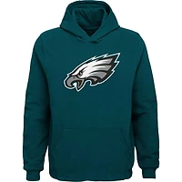 Chandail à capuchon vert enfiler avec logo de l'équipe des Eagles Philadelphie pour jeune