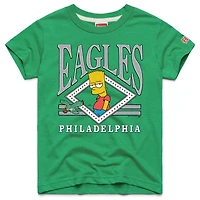 T-shirt tri-blend vert Kelly des Philadelphia Eagles, hommage jeunesse x Les Simpson
