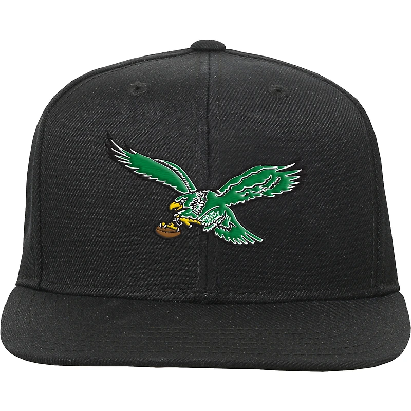Youth Mitchell & Ness Black Philadelphia Eagles Gridiron Classics Ground Snapback Hat