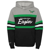 Youth Mitchell & Ness  Black Philadelphia Eagles Throwback Head Coach Pullover Hoodie