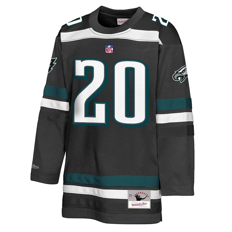 Maillot de hockey noir pour jeunes Mitchell & Ness Brian Dawkins des Eagles Philadelphie