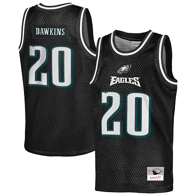 Youth Mitchell & Ness Brian Dawkins Black Philadelphia Eagles Retired Player NFL Basketball Fashion Jersey