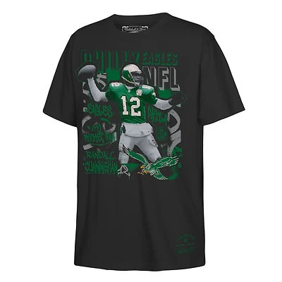 Youth Mitchell & Ness Randall Cunningham Black Philadelphia Eagles Star Player T-Shirt