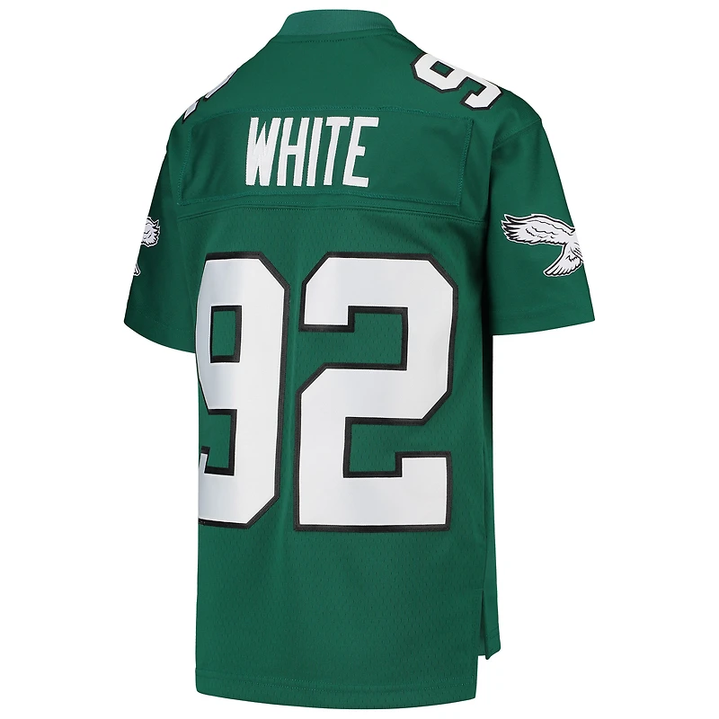 Maillot de joueur retraité Mitchell & Ness Reggie White Green Philadelphia Eagles 1990 Legacy pour jeunes