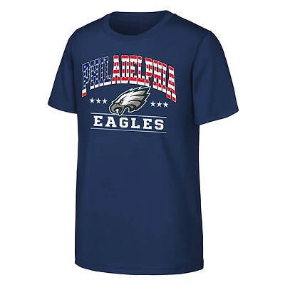 Youth  Navy Philadelphia Eagles Americana Arch T-Shirt