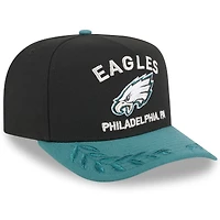 Youth New Era  Black/Midnight Green Philadelphia Eagles 2025 NFL Draft A-Frame 9FIFTY Snapback Hat