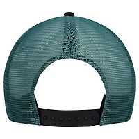 Youth New Era Cream/Midnight Green Philadelphia Eagles Banner 9FIFTY A-Frame Adjustable Trucker Hat