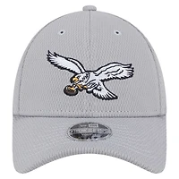 Youth New Era Gray Philadelphia Eagles Main 9FORTY Adjustable Hat