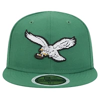 Youth New Era  Kelly Green Philadelphia Eagles Main 59FIFTY Fitted Hat