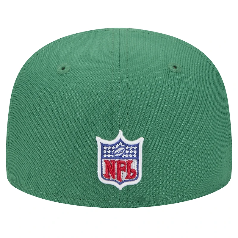 Youth New Era  Kelly Green Philadelphia Eagles Main 59FIFTY Fitted Hat