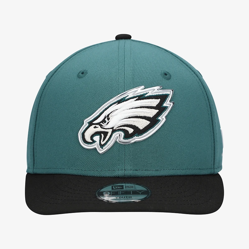 Youth New Era Midnight Green/Black Philadelphia Eagles 2026 NFL Draft Pre-Curved 9FIFTY Snapback Hat