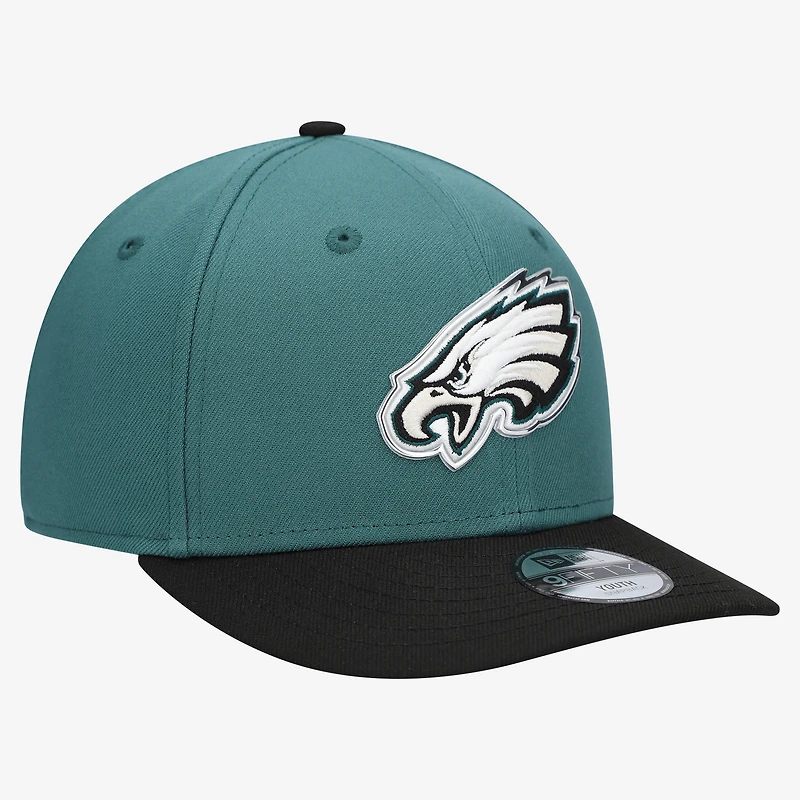 Youth New Era Midnight Green/Black Philadelphia Eagles 2026 NFL Draft Pre-Curved 9FIFTY Snapback Hat
