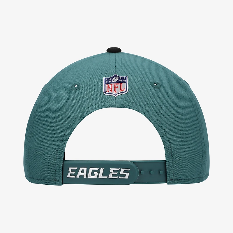 Youth New Era Midnight Green/Black Philadelphia Eagles 2026 NFL Draft Pre-Curved 9FIFTY Snapback Hat