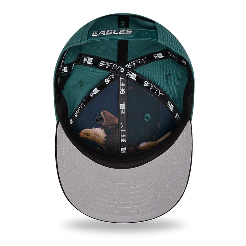 Youth New Era Midnight Green/Black Philadelphia Eagles 2026 NFL Draft Pre-Curved 9FIFTY Snapback Hat