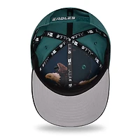 Youth New Era  Midnight Green/Black Philadelphia Eagles 2026 NFL Draft Pre-Curved 9FIFTY Snapback Hat