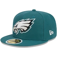 Youth New Era Midnight Green Philadelphia Eagles Main 59FIFTY Fitted Hat